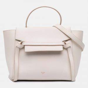 Celine Beige Micro Grained Calfskin Belt Bag