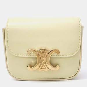 Celine Beige Leather Triumph Mini Crossbody Bag