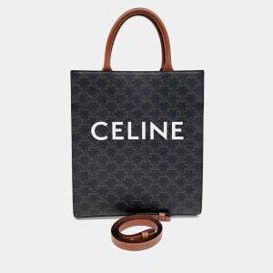 Celine Brown PVC Triumph Cabas Vertical Small