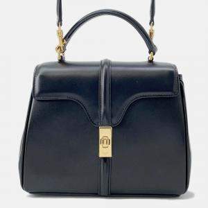 Celine 16 Saze Black Leather Size Mini