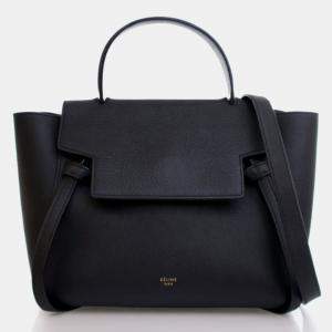 Pre Owned Celine Belt Micro Black Calfskin Handbag