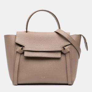 Celine Beige Micro Grained Calfskin Belt Bag