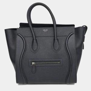 Celine Black Leather Luggage Tote