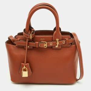 Pre Owned Celine Brown Supple Leather Teen Conti Satchel