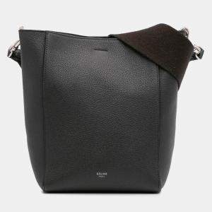Celine Brown Small Soft Grained Calfskin Seau Sangle Shoulder Bag