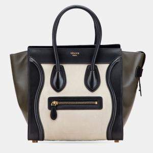 Pre Owned Celine Multicolor Micro Leather Luggage Tote