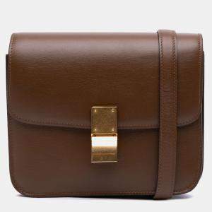Pre Owned Celine Brown Teen Calfskin Classic Box
