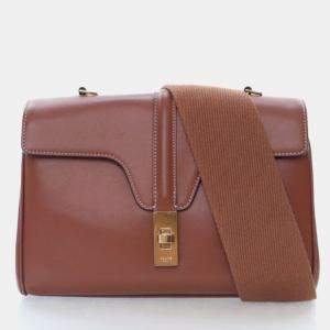 Pre Owned Celine 16 Teen Smooth Calfskin Crossbody Bag