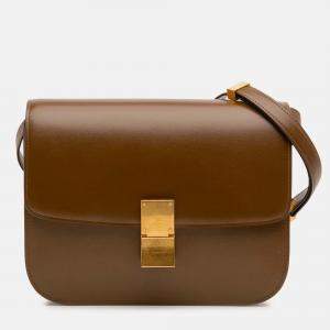 Pre Owned Celine Brown Medium Calfskin Classic Box