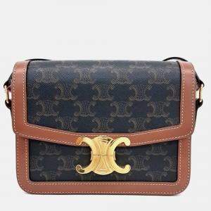 Pre Owned Celine Brown PVC Triumph Bag Tin