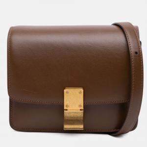 Pre Owned Celine Brown Small Calfskin Classic Box