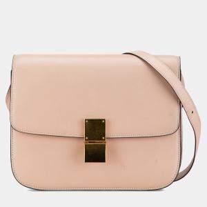 Pre Owned Celine Pink Medium Calfskin Classic Box
