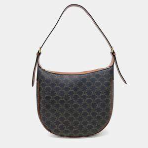 Pre Owned Celine Brown PVC Heloise hobo bag