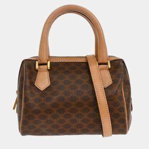 Pre Owned Celine Brown Macadam 2way Handbag