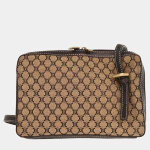 Pre Owned Celine Beige Canvas Macadam Shoulder Bag