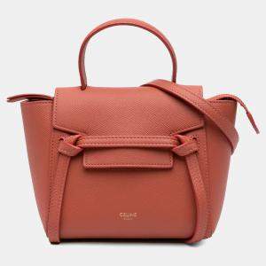 Pre Owned Celine Pico Grained Calfskin Belt Bag