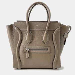 Pre Owned Celine Luggage Shopper Suri Leather Size Micro