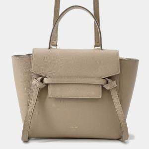Pre Owned Celine Belt Bag Beige Leather Size Nano
