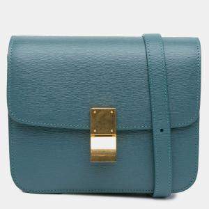 Pre Owned Celine Blue Teen Liege Calfskin Classic Box