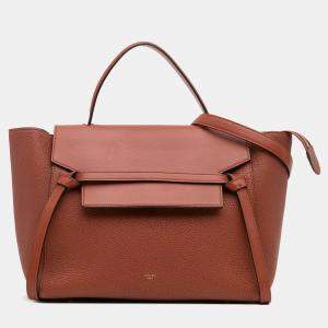 Pre Owned Celine Brown Mini Goatskin Belt Bag