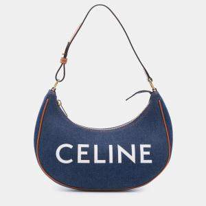 Pre Owned Celine Blue Denim Ava Shoulder Bag