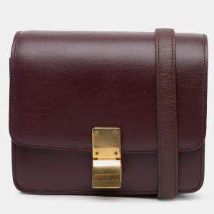 Pre Owned Celine Red Small Calfskin Classic Box