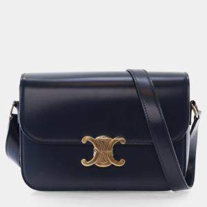 Pre Owned Celine Teen Shiny Calfskin Triomphe Bag
