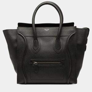 Pre Owned Celine Black Mini Luggage Leather Tote