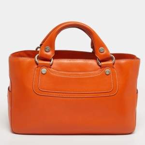 Pre Owned Celine Orange Leather Boogie Tote