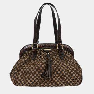 Pre Owned Celine Brown Macadam Handbag