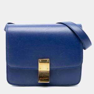 Pre Owned Celine Blue Small Calfskin Classic Box