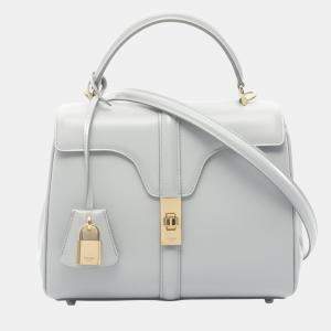 Pre Owned Celine 16 Small Blue Leather Shoulder Bag