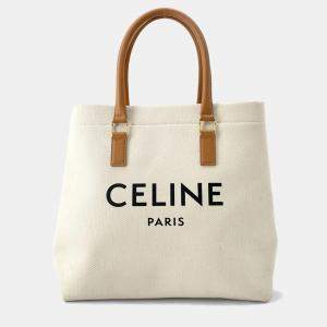 مملوكة مسبقًا Celine Horizontal Cabas Natural/Brown Canvas Leather