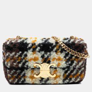 Pre Owned حقيبة كتف سيلين سلسلة تريونفه صوف أسود