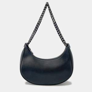 Pre Owned Celine Ava Chain One Shoulder Bag Black Leather