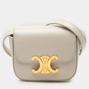 مملوكة مسبقًا حقيبة كروس سيلين كلود جلد بني صغيرة