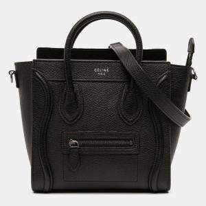 مملوكة مسبقًا Celine Black Nano Leather Luggage Tote