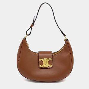 Pre Owned Celine Brown Leather Ava Triumph Bag Medium