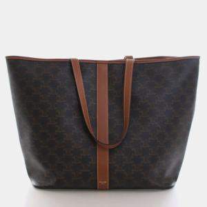 Pre Owned Celine Coated Canvas Triomphe Tote