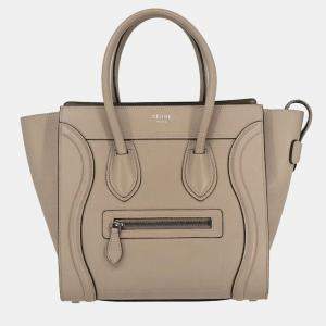 مملوكة مسبقًا Celine Beige Luggage Micro Tote Handbag