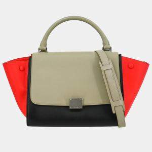 Pre Owned Celine Tricolor Trapeze 2Way Handbag