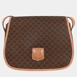 مملوكة مسبقًا حقيبة كتف سيلين بني ماكادام PVC