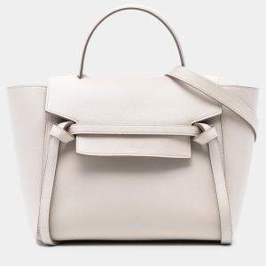 Pre Owned حقيبة سي لين حزام جلد بقر محبب بني صغير