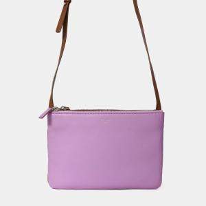 مملوكة مسبقًا Celine Purple/Brown Leather Small Trio Bag
