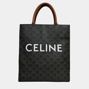 مملوكة مسبقًا Celine Brown Triomphe Canvas Small Vertical Tote
