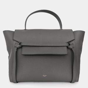 مملوكة مسبقًا Celine Grey Leather Mini Belt Bag