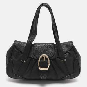 Pre Owned Celine Black Leather Shoulder Bag
