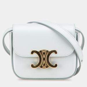 مملوكة مسبقًا Celine Blue Mini Calfskin Claude Crossbody