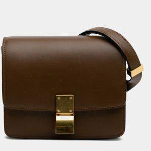 مملوكة مسبقًا Celine Brown Small Calfskin Classic Box