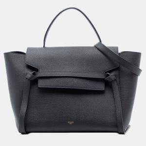 مملوكة مسبقًا Celine Black Mini Grained Calfskin Belt Bag